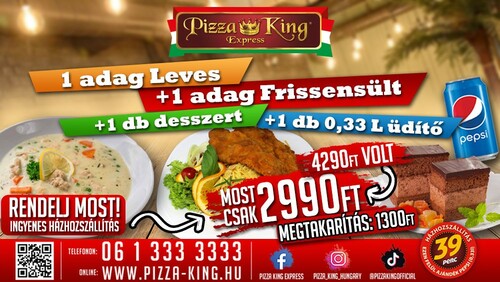 Pizza King 11 - Extra menü - Szuper ajánlat - Online rendelés